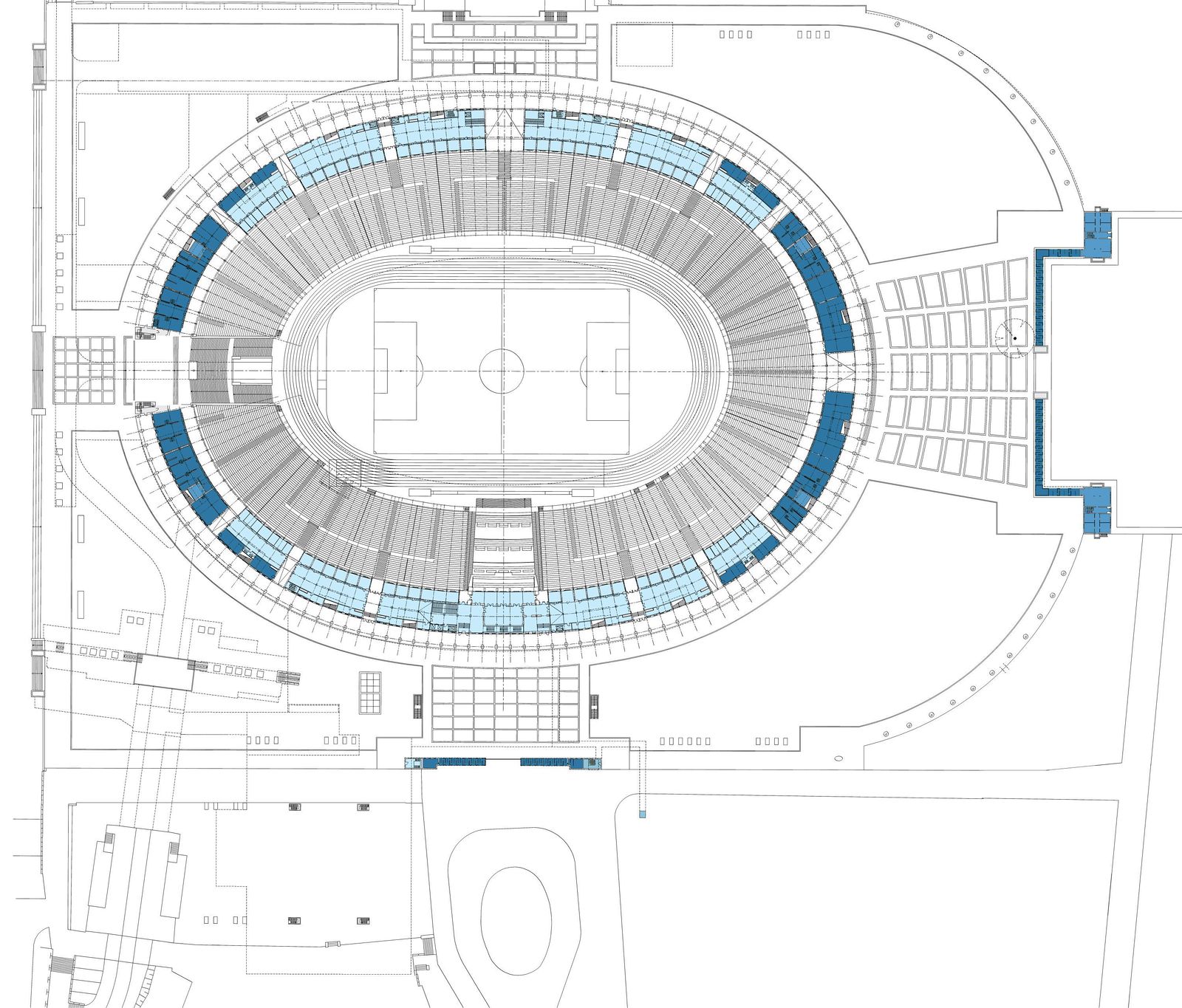 Olympiastadion Berlin, Sanierung und Überdachung Projekte gmp Architekten